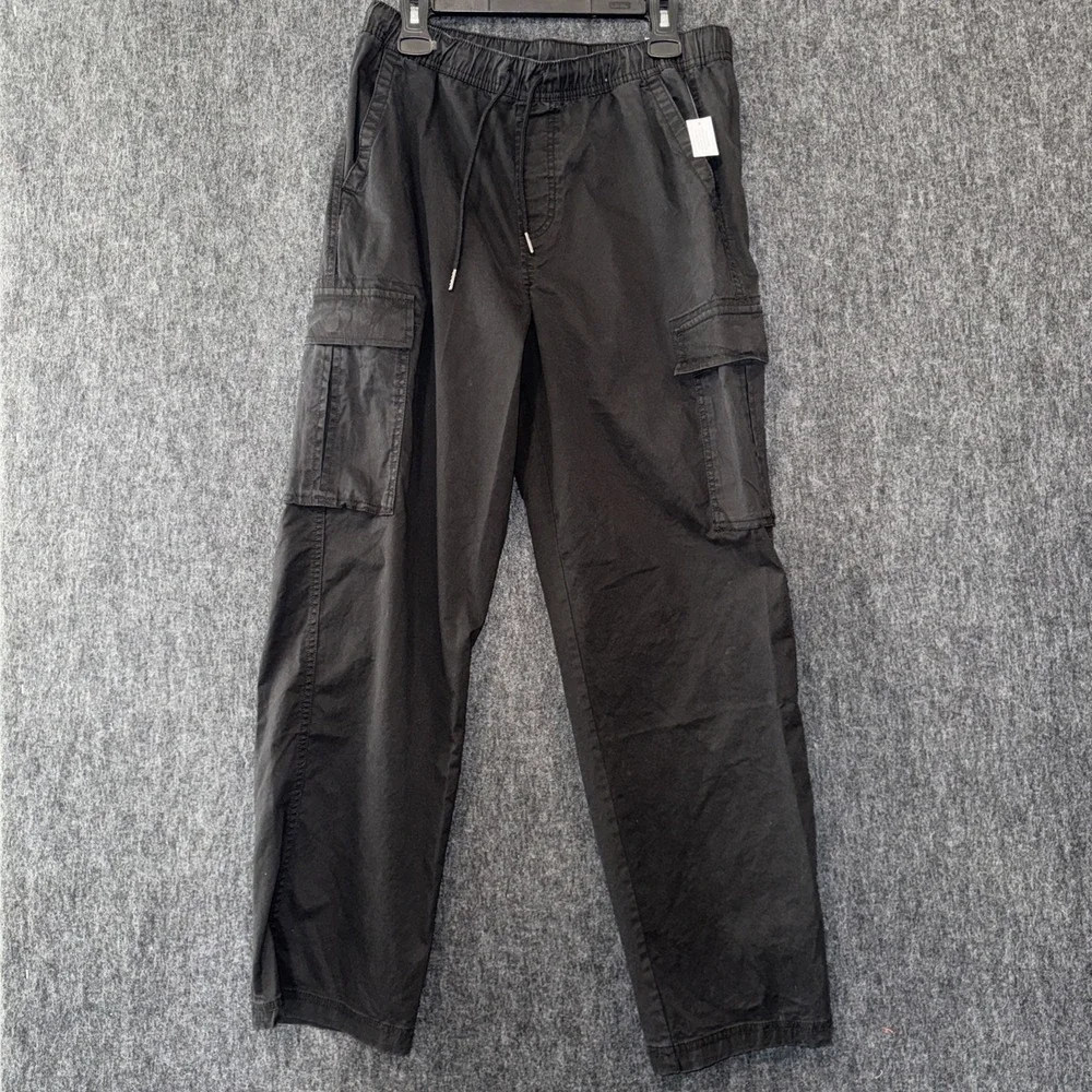 No Boundaries Cargo Pants Straight Fit Mens Sz M (32-34) Black Y2K Style Skater